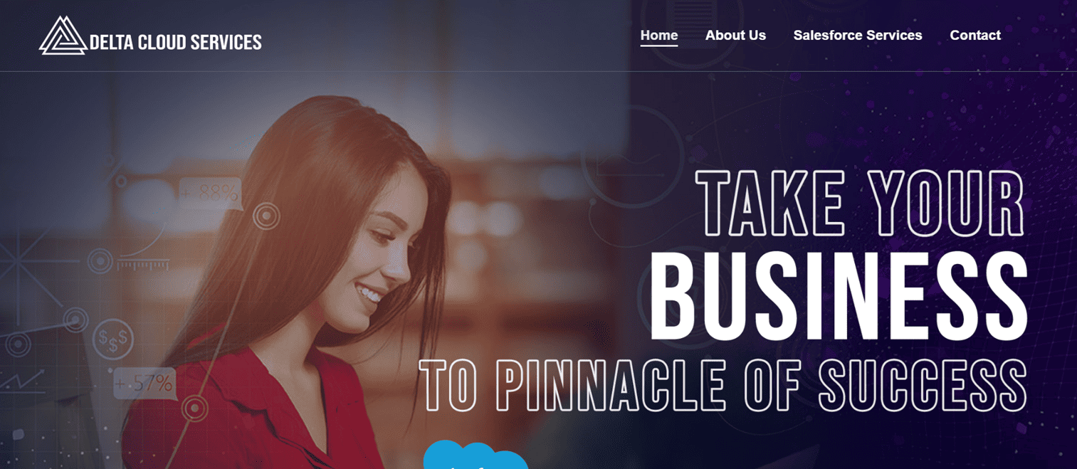 Website design for Delta Cloud Services – Cloud Solutions Industry Project